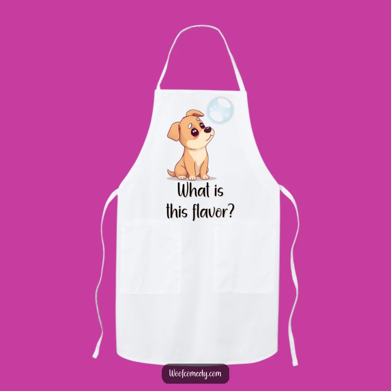 Funny Confused Dog Apron: Cook with Curiosity