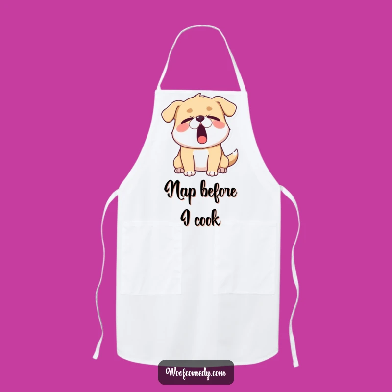 Funny Sleepy Dog Apron: Cook (or Nap) with Hilarious Tiredness