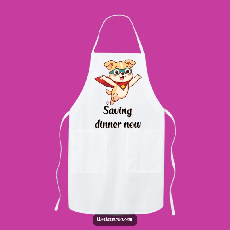 Kawaii Hero Dog Apron: Cook with Cute Courage