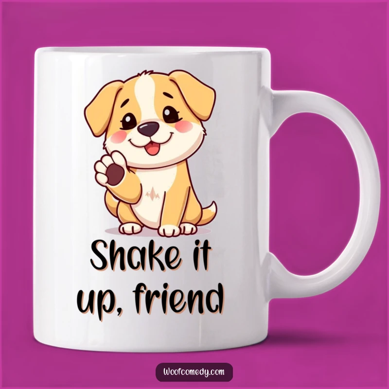 Funny Friendly Dog Paw Shake Mug - Perfect Welcoming Dog Lover Gift