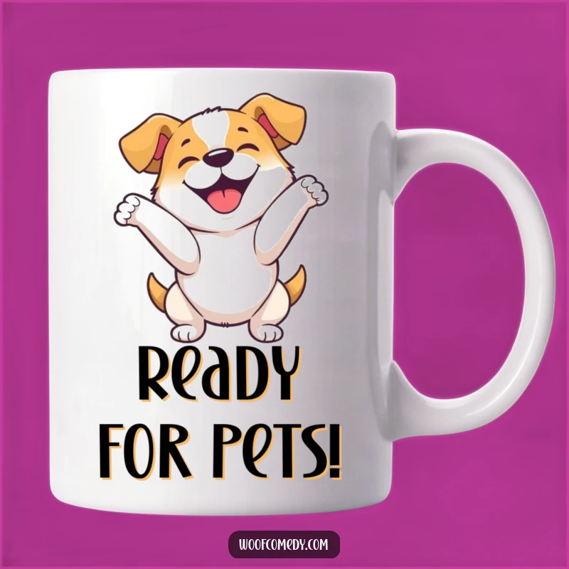 Happy Dog Bow Mug: Your Funny Gift for Performance Enthusiasts!