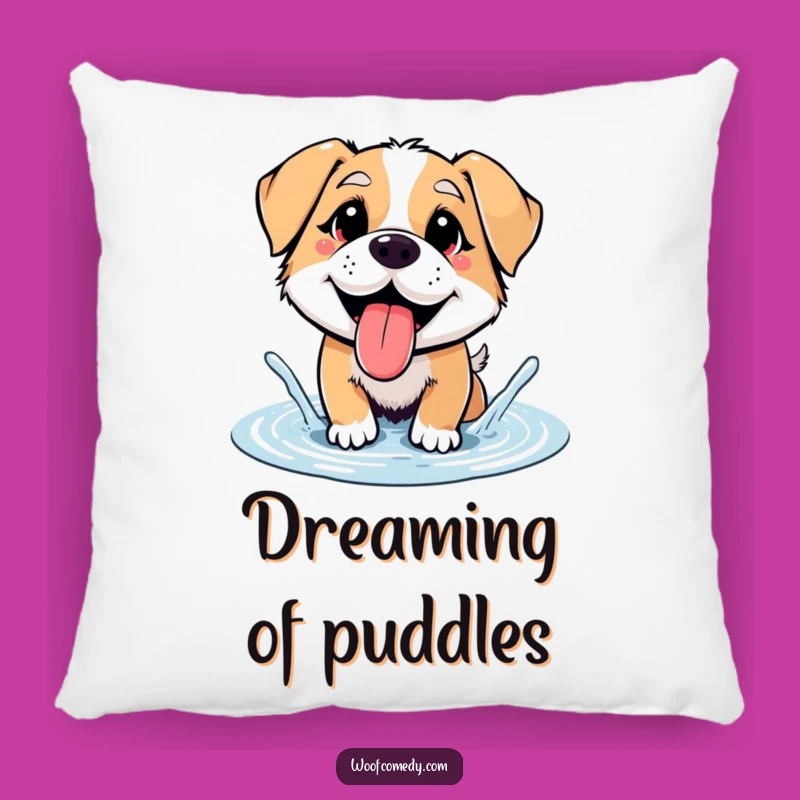 Funny Splashing Dog Pillow - Cozy Comfort with a Splash of Fun