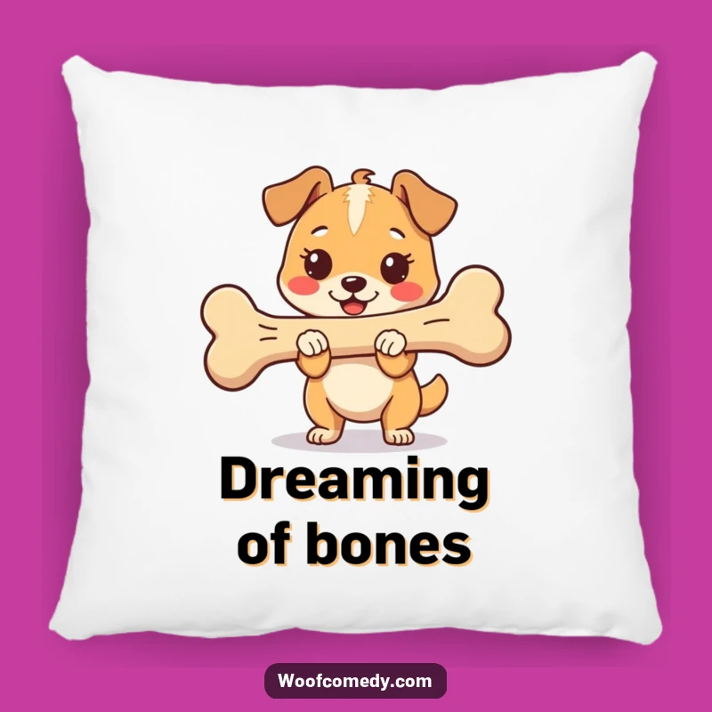 Funny Kawaii Dog Bone Pillow - Soft Proud Pup Cushion for Cozy Comfort Gift