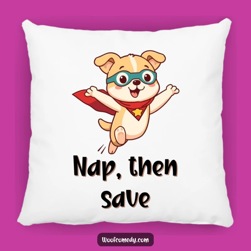 Comfy Kawaii Dog Superhero Pillow: Cuddle with Courage