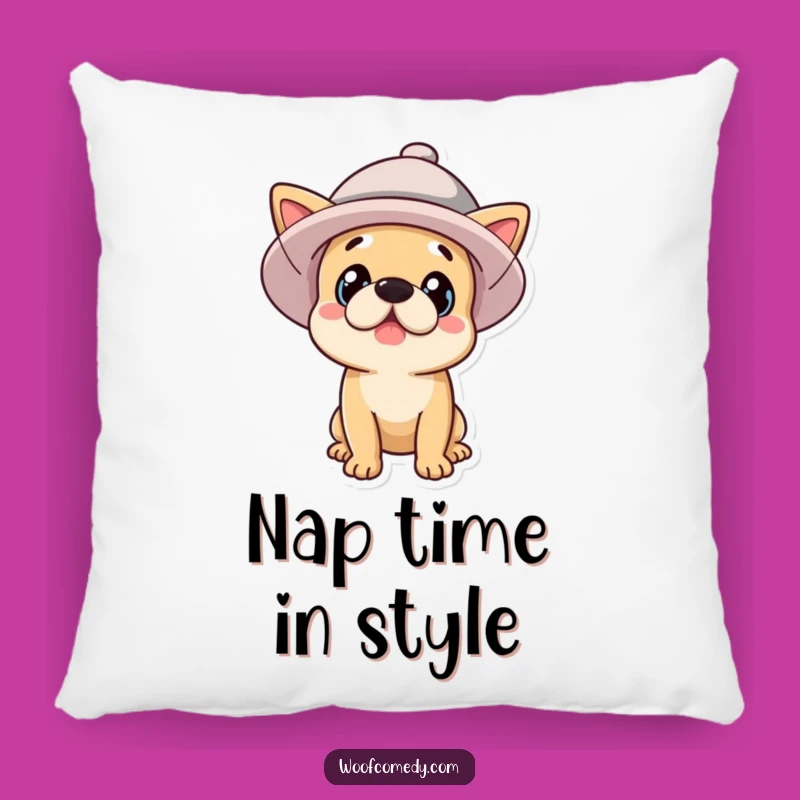 Funny Dog Hat Pillow - Cozy & Hilarious Surprise Accent Pillow