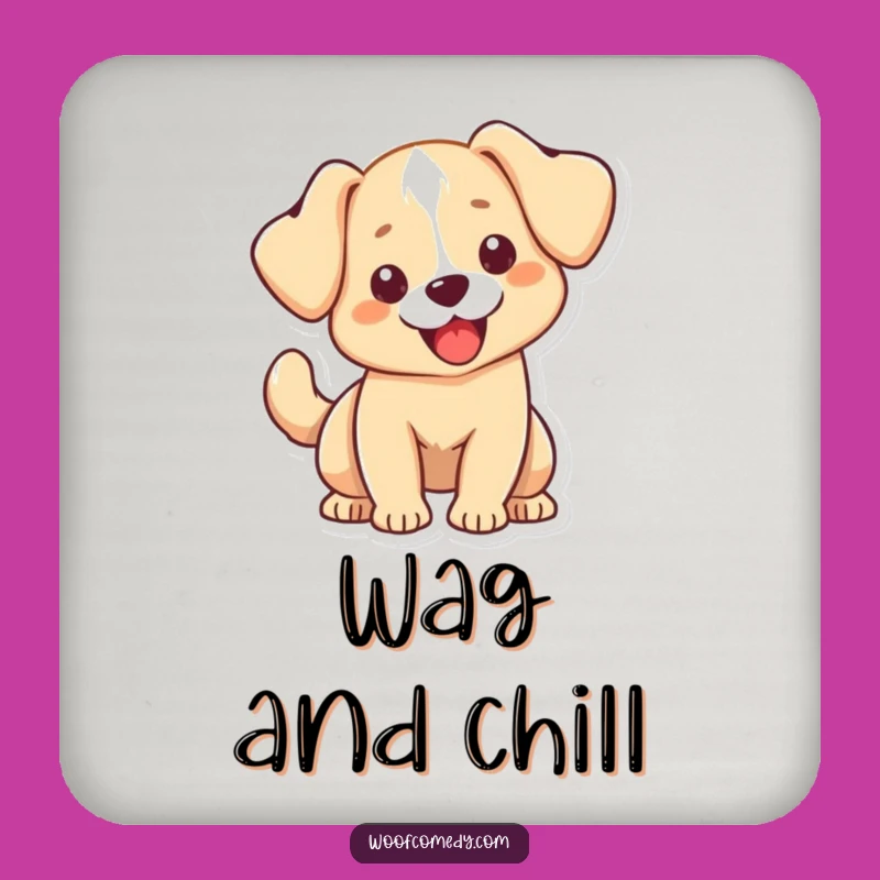 Funny Kawaii Dog Coaster - Floppy Ears Wagging Tail Surface Gift