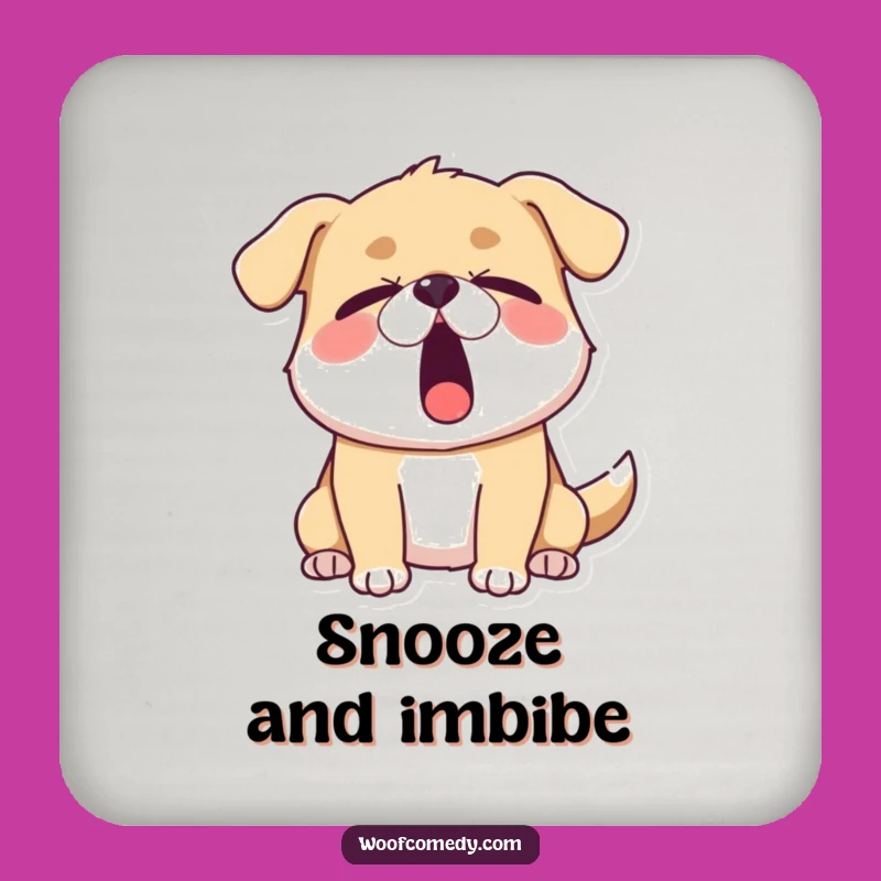 Funny Sleepy Dog Coasters: Protect Surfaces with Hilarious Tiredness