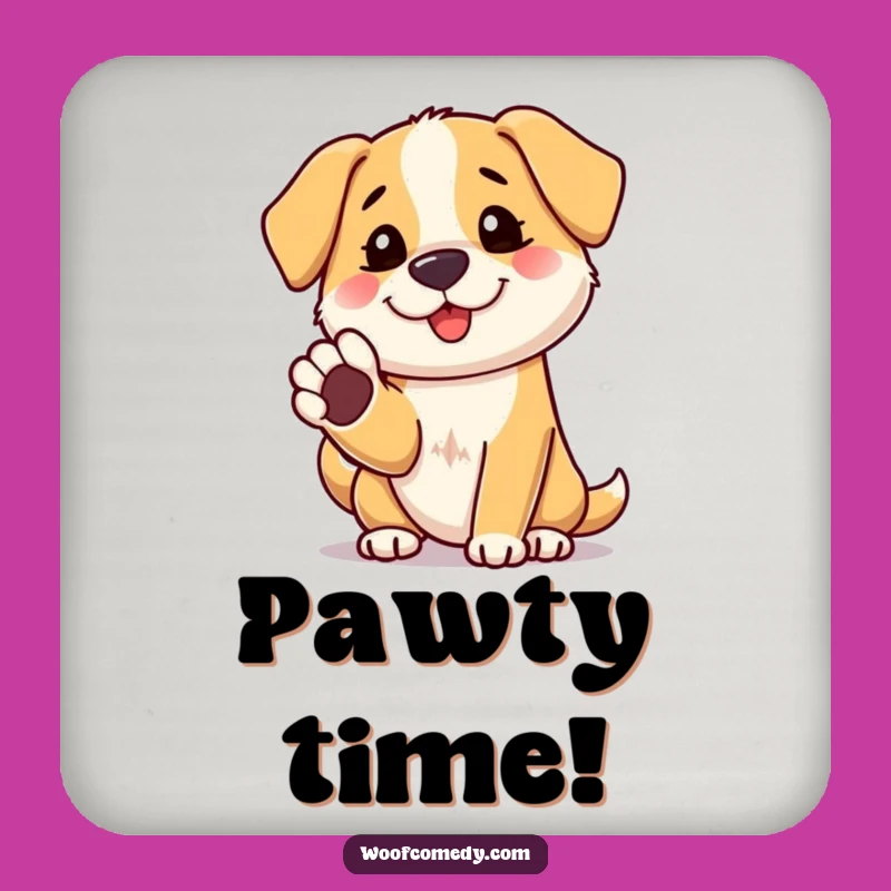 Funny Friendly Dog Paw Shake Coaster - Protect Surfaces with a Handshake