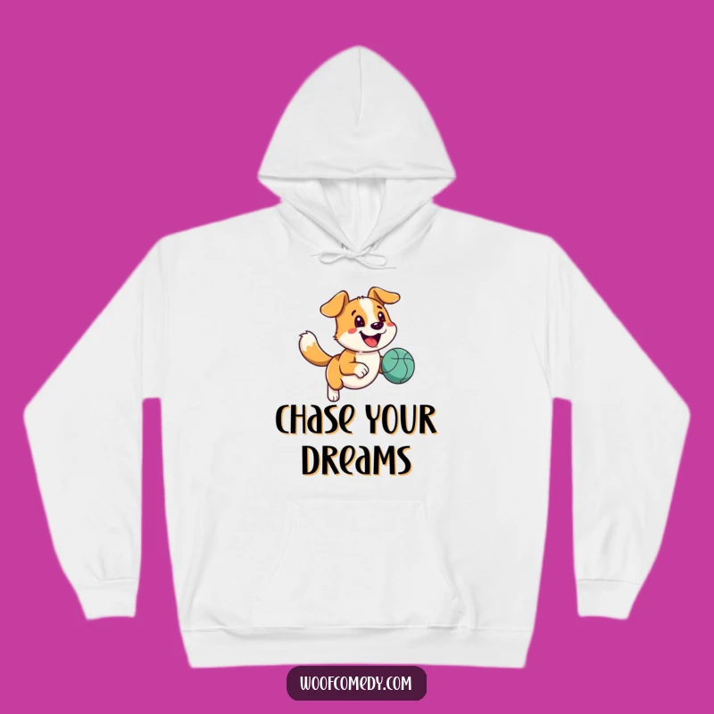 Cozy Funny Happy Dog Ball Hoodie - Warm Runner Sweatshirt Gift