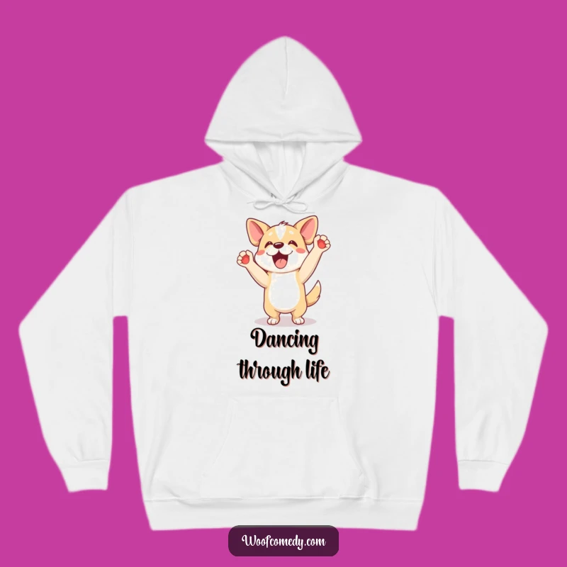 Funny Excited Dog Happy Dance Hoodie - Cozy and Celebratory Dog Lover Gift