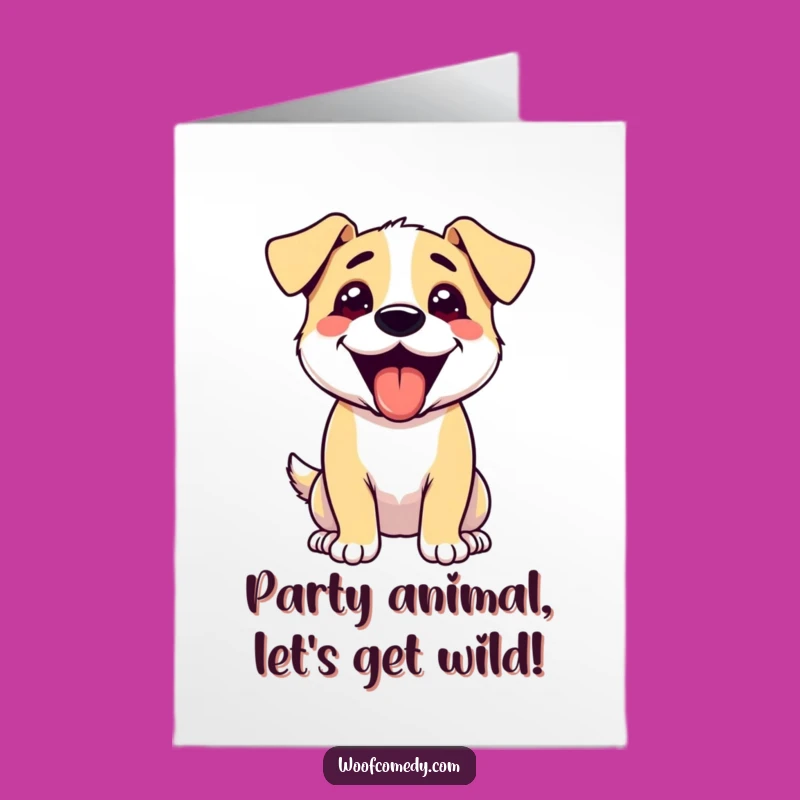 Free Printable Birthday Card: Excited Dog Barks Happy Birthday Wishes, Funny Downloadable Greeting