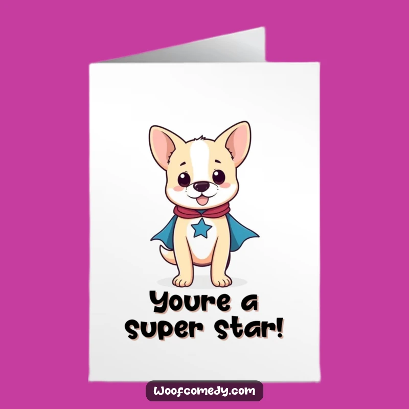 Free Printable Superhero Dog Congrats Card - Funny Dog Achievement Downloadable Gift