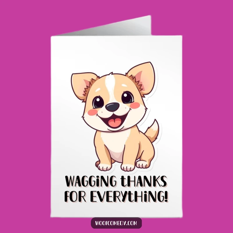 Free Printable Excited Dog Thank You Card - Funny Dog Appreciation Downloadable
