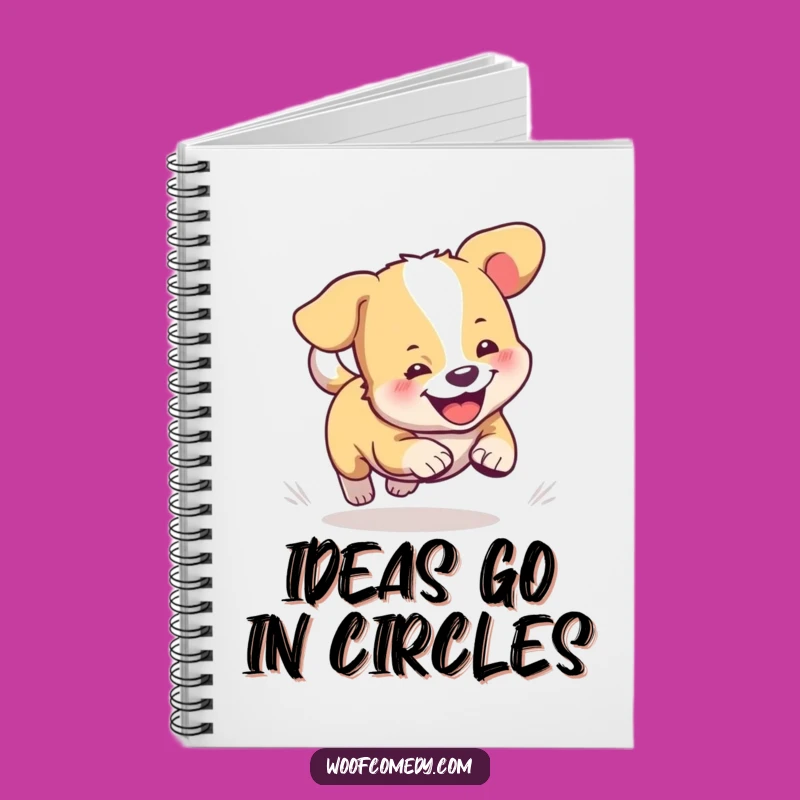Funny Dog Notebook: Cute Tail-Chasing Pup Journal, Humorous Dog Lover Gift