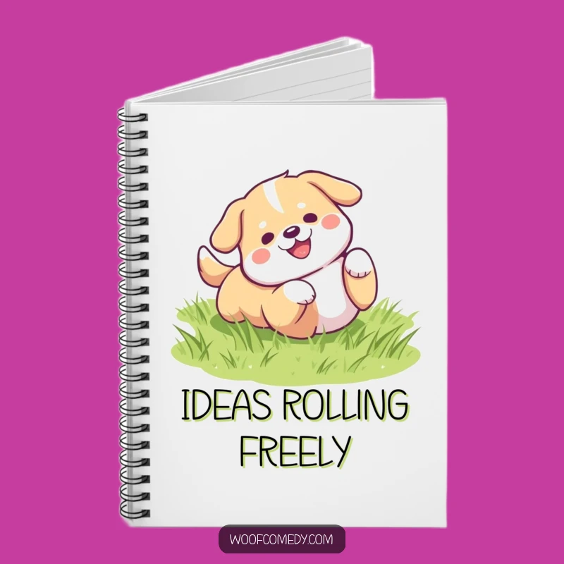 Funny Kawaii Dog Rolling Notebook - Journal Your Sweetest Thoughts