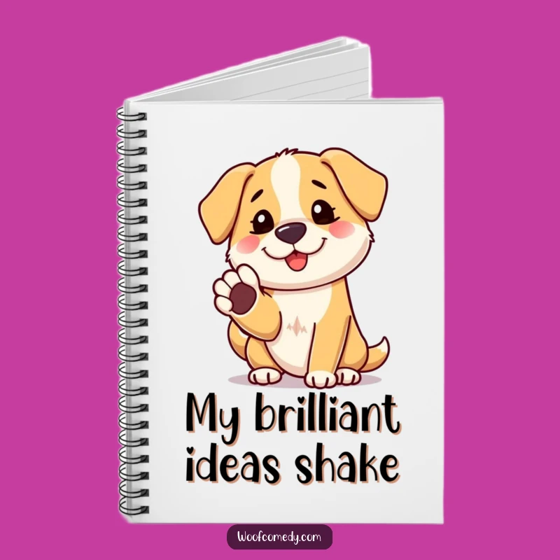 Funny Friendly Dog Paw Shake Notebook - Journal Your Kind Thoughts