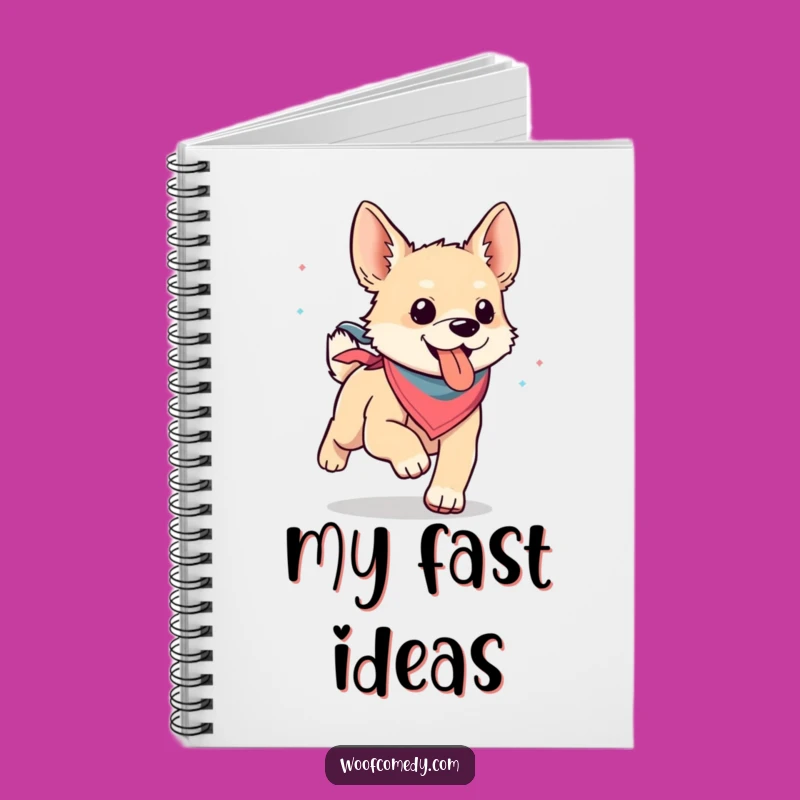 Funny Kawaii Dog Bandana Notebook: Jot Down Your Happy Thoughts with a Floppy Tongue