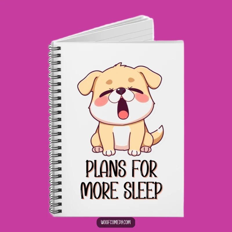 Funny Sleepy Dog Notebook: Jot Down Thoughts in Exhausted Bliss