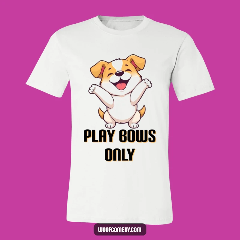 Funny Dog Bow T-Shirt: Perform Your Best with Enthusiasm!