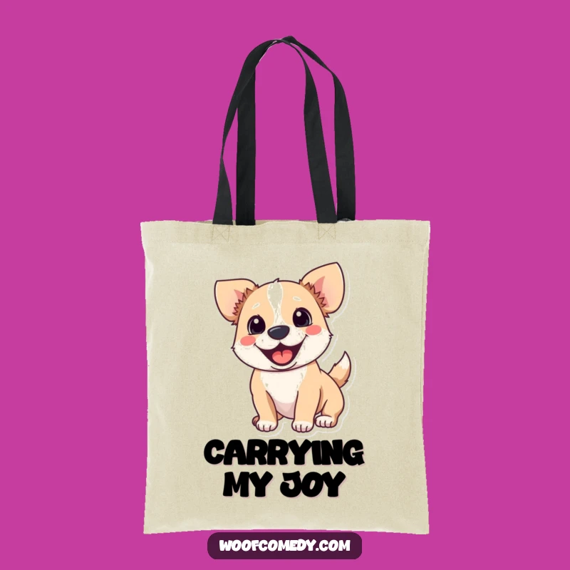Funny Excited Dog Tote Bag: Carry Your Enthusiasm