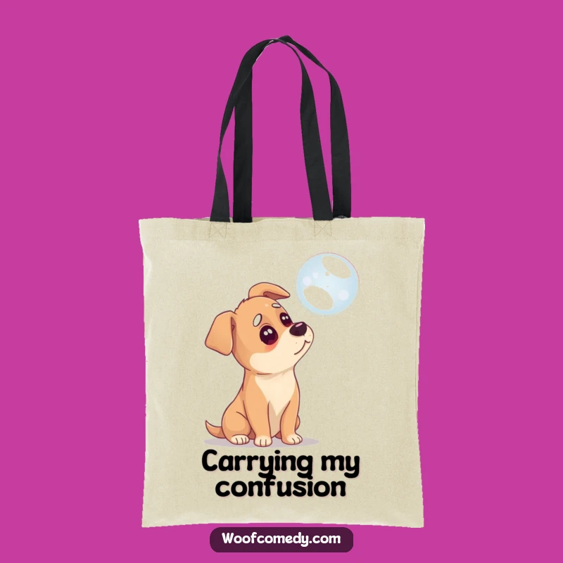 Funny Confused Dog Tote Bag: Carry Your Curiosity