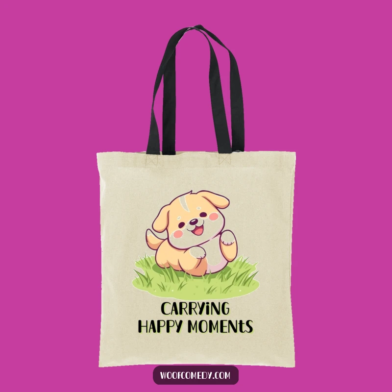 Funny Kawaii Dog Rolling Tote Bag - Chic Accessory with Cute Humor